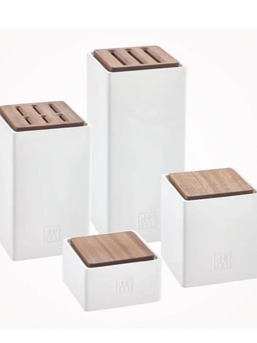 ZWILLING Ceramic Storage 4-pc Ceramic Storage Boxes WHITE Set NEW IN BOX